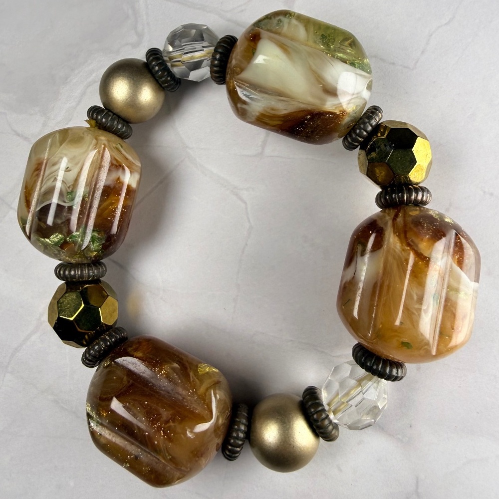 Chunky Beaded Stretch Bracelet